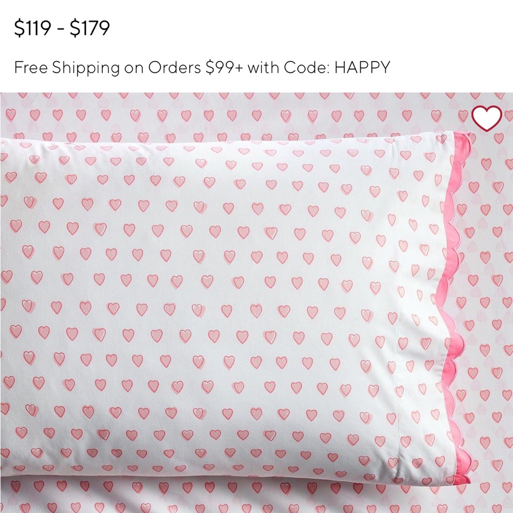 Pink Heart Roller Rabbit Bedding Set